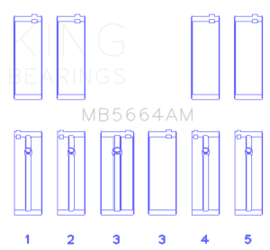 Nissan Rogue Main Bearing Set - King Engine Bearings - Size +0.75 Oversize, Bimetal (Aluminum Base) - `08-`20